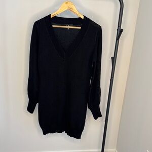 Black V-Neck Women's Sweater